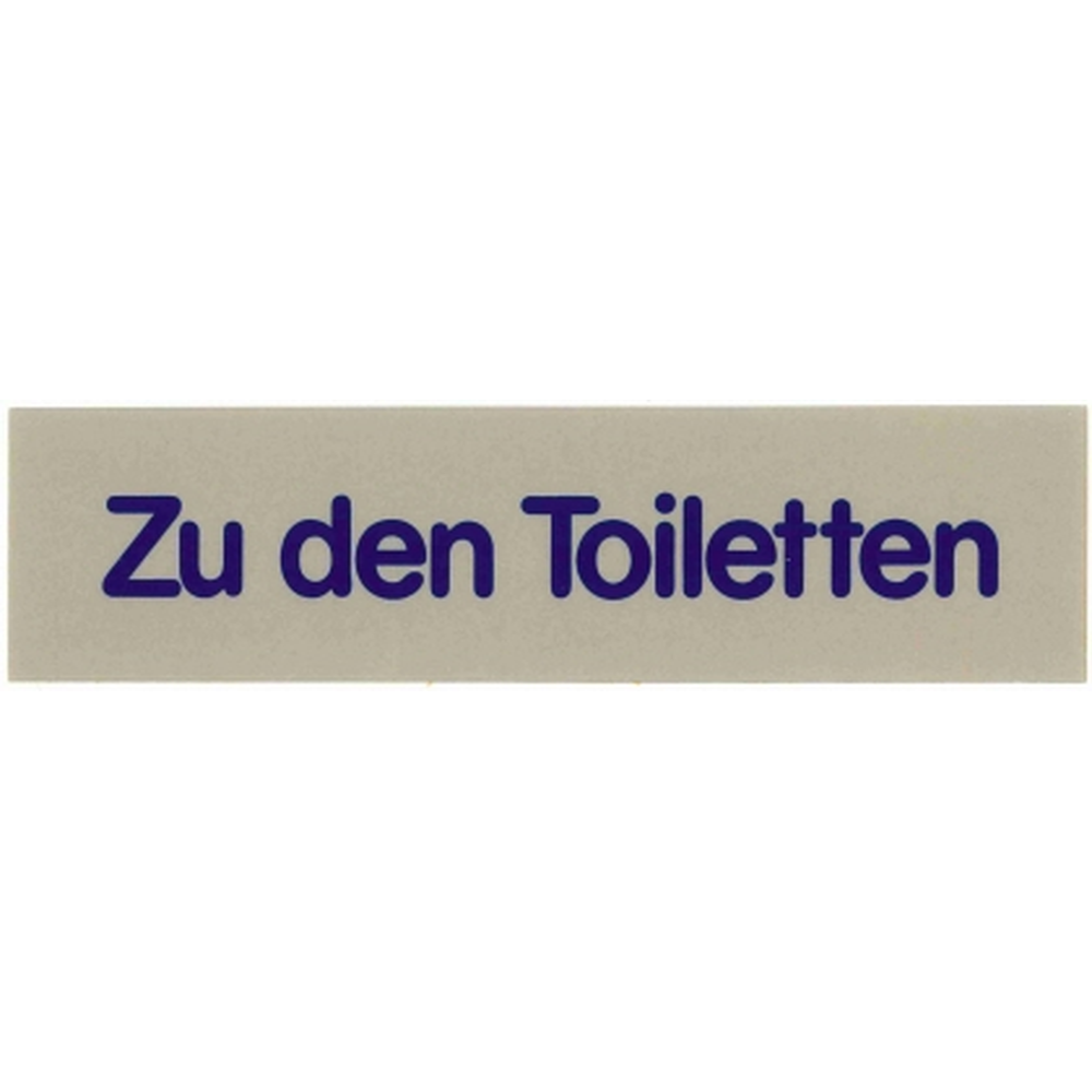 Contacto Wortschild ZU DEN TOILETTEN