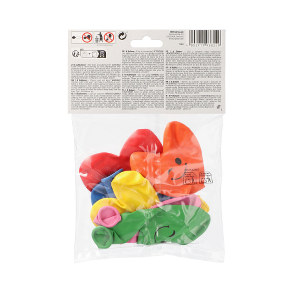 Papstar Luftballons Ø 28 cm farbig sortiert "Heart - Blinky" large