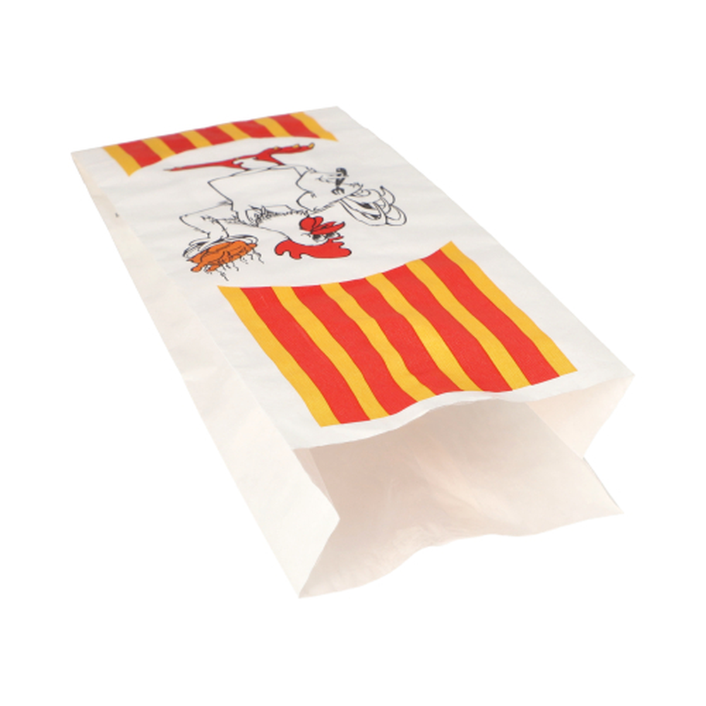 PAPSTAR Hähnchenbeutel, Papier mit HDPE-Einlage 24 cm x 10,5 cm x 5,5 cm Gr