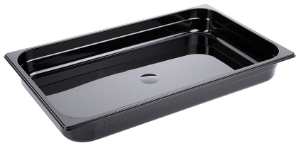 Contacto GN-Behälter 1/1, 65 mm Polycarbonat, schwarz
