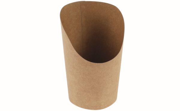 Pacovis Wrap-Becher Kraft/PLA, 360ml, 85/60x120mm, nat