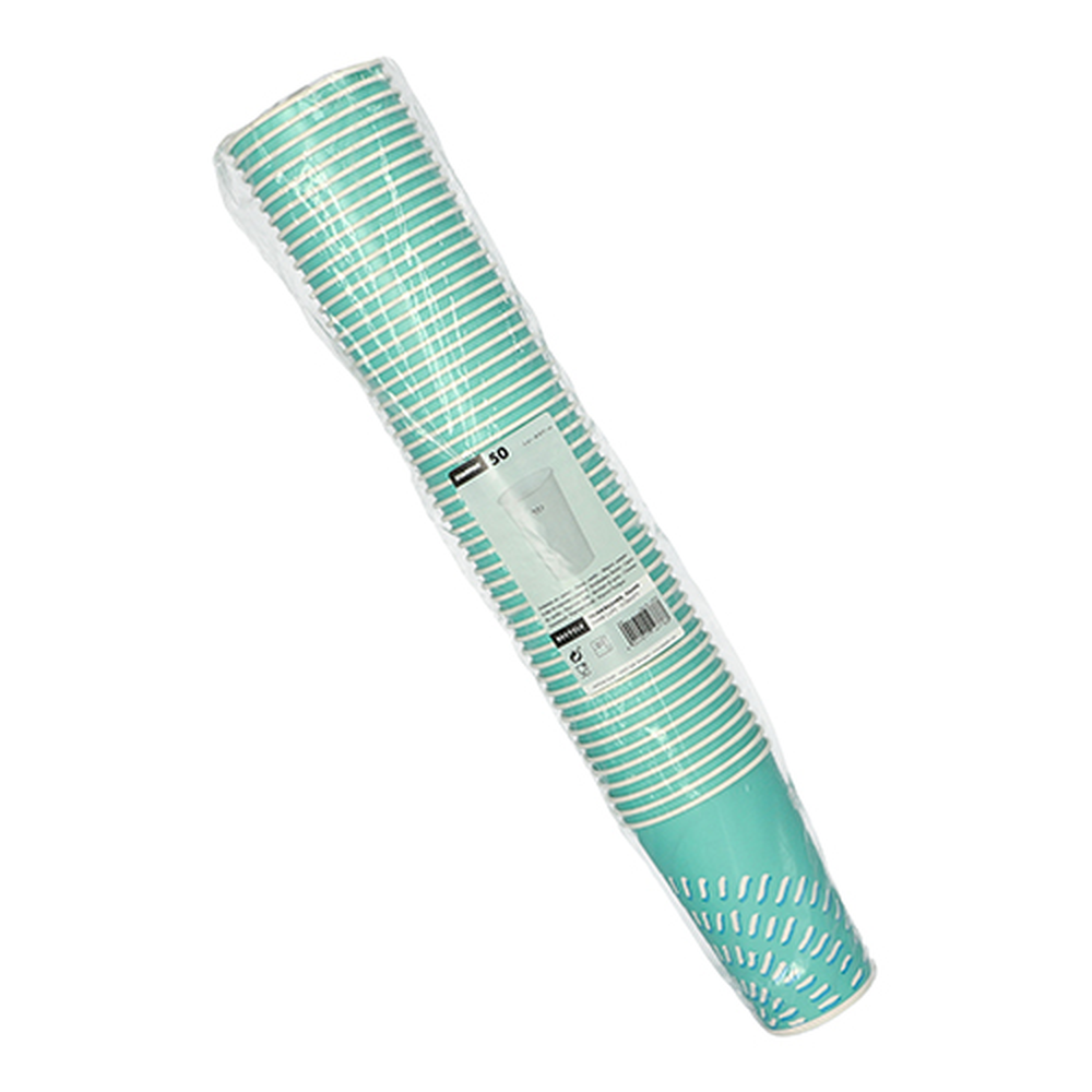 PAPSTAR Trinkbecher für Kaltgetränke, Pappe 0,4 l Ø 8,97 cm · 13,5 cm türkis