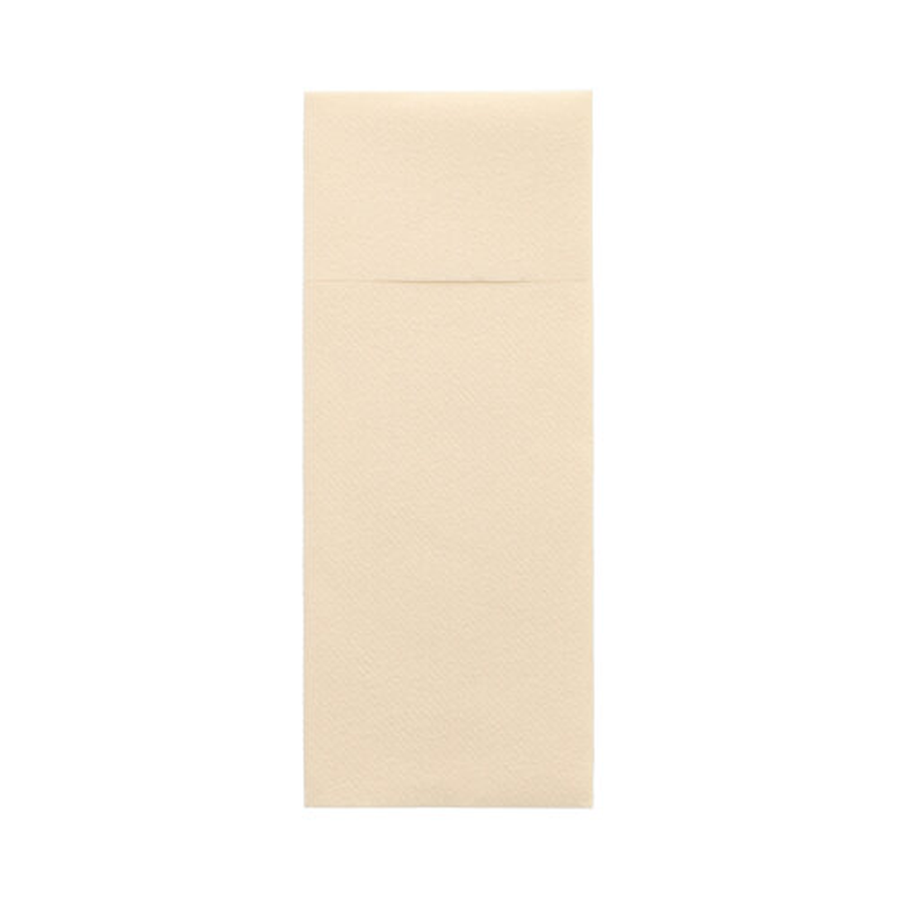 Papstar Bestecktaschen, Airlaid 40 cm x 33 cm creme mit Besteckfalz