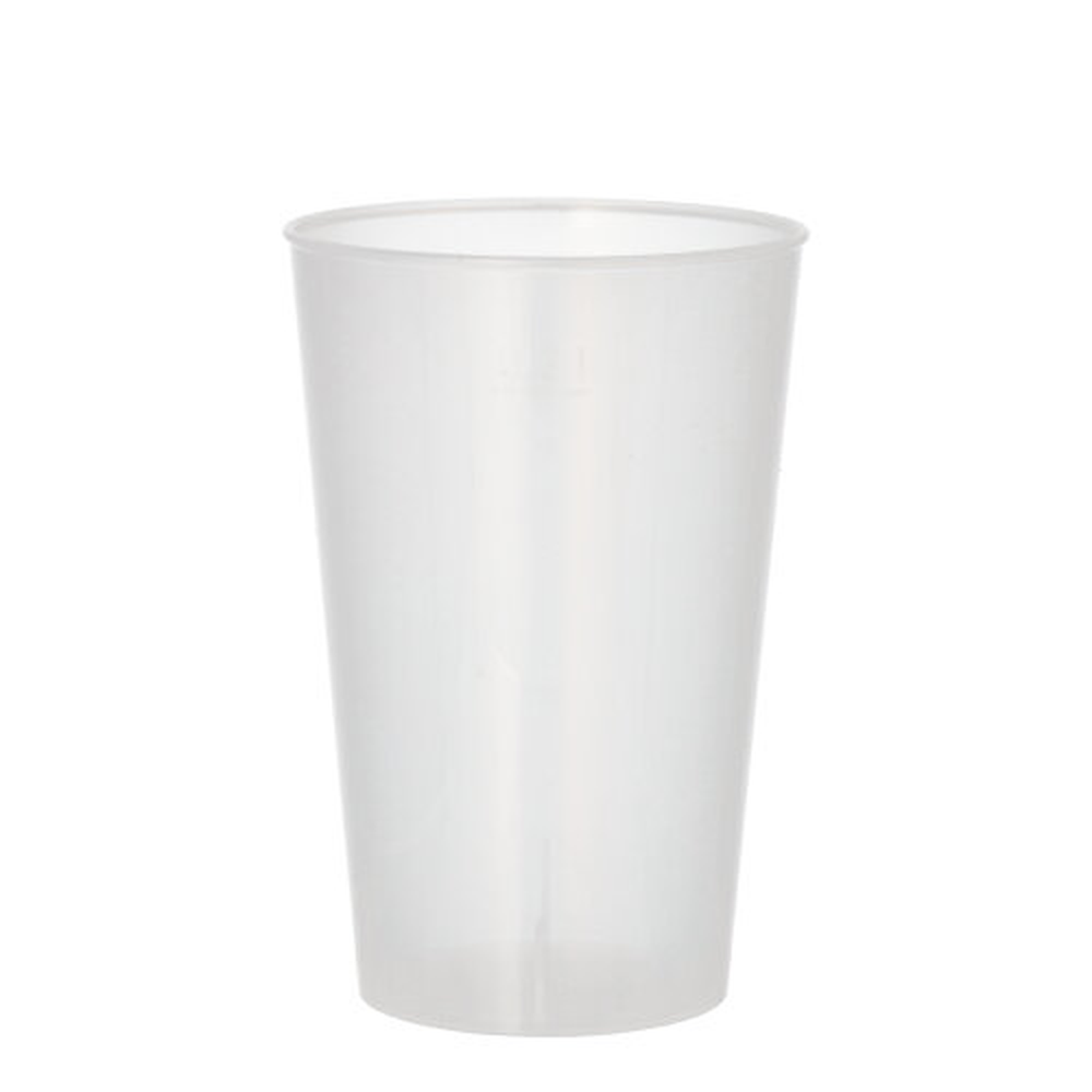 Papstar Mehrweg-Trinkbecher PP 0,3 l Ø 8 cm · 11,7 cm transluzent extra stabil