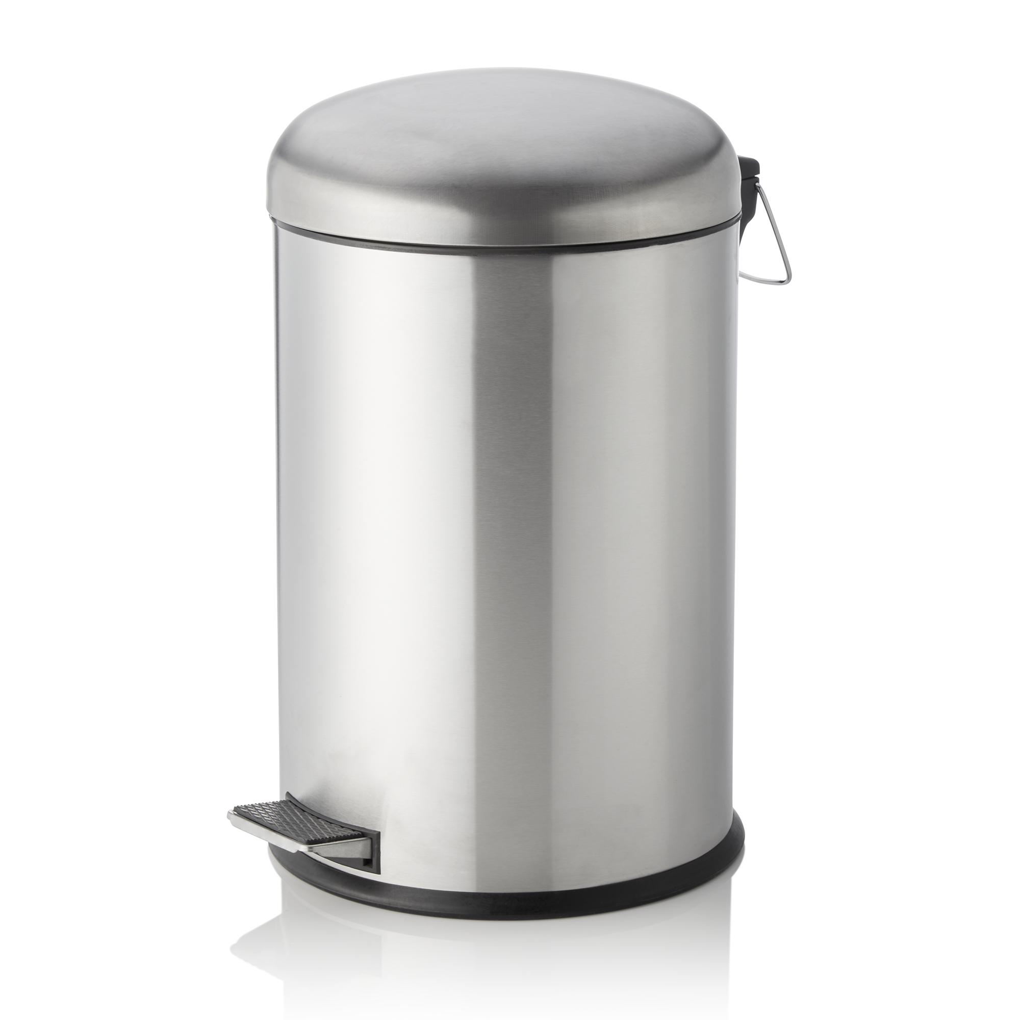WAS Treteimer mit Kunststoffeinsatz, Ø 30 cm, 20 ltr., Edelstahl