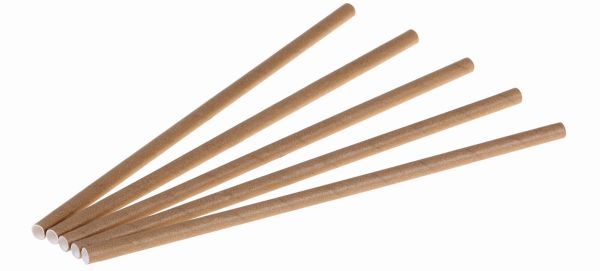 Pacovis Trinkhalm Papier 8x230mm, braun, naturesse