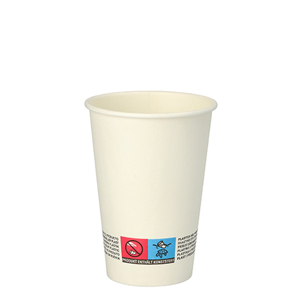 Papstar Automatenbecher, Pappe "To Go" 0,18 l Ø 7 cm · 9,2 cm weiss