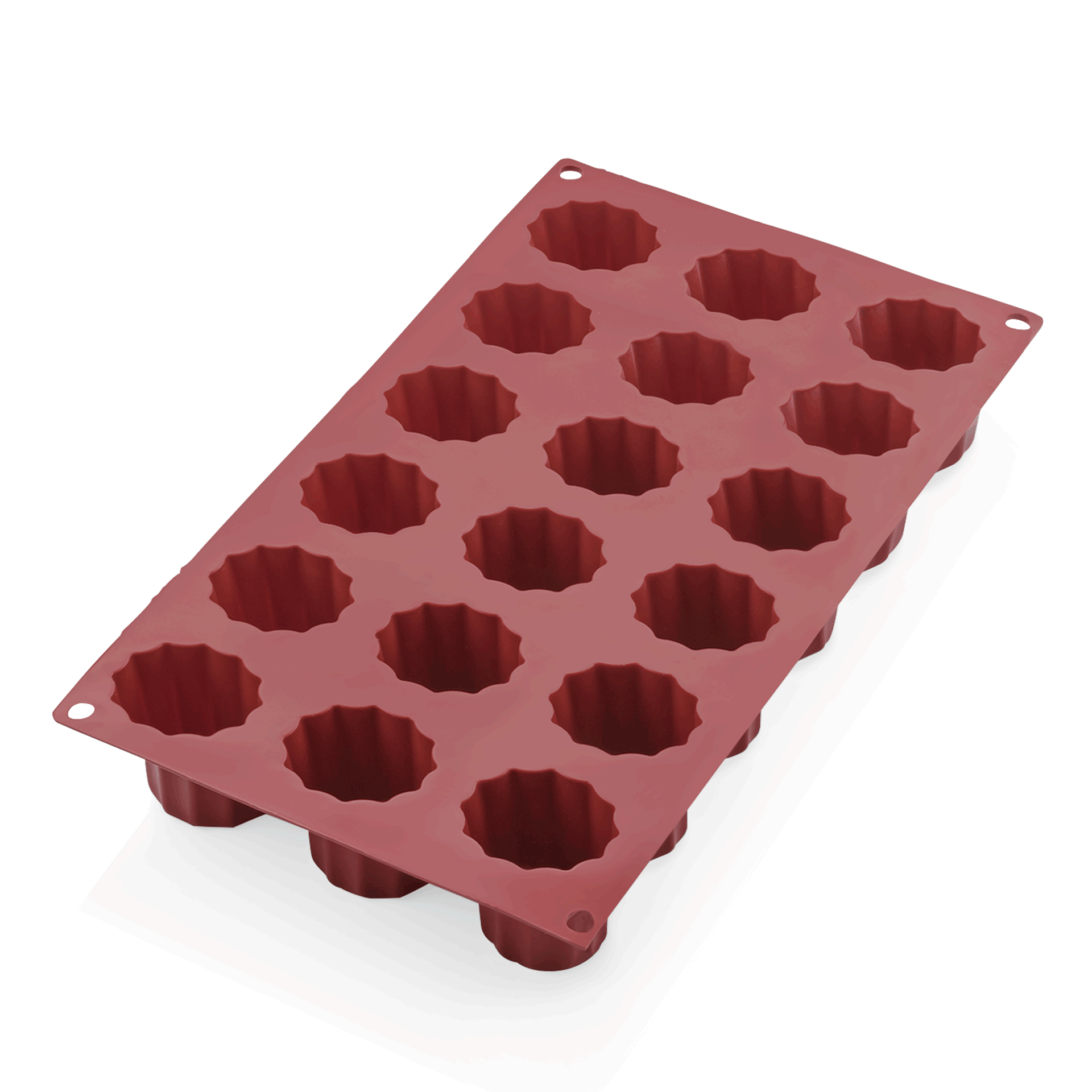 WAS Backform, 18 Formen, Bordelais, Silikon Cake Pan 31 red