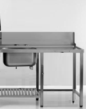 Winterhalter Zulauftisch rechts, mit Becken für PT-Spülmaschine