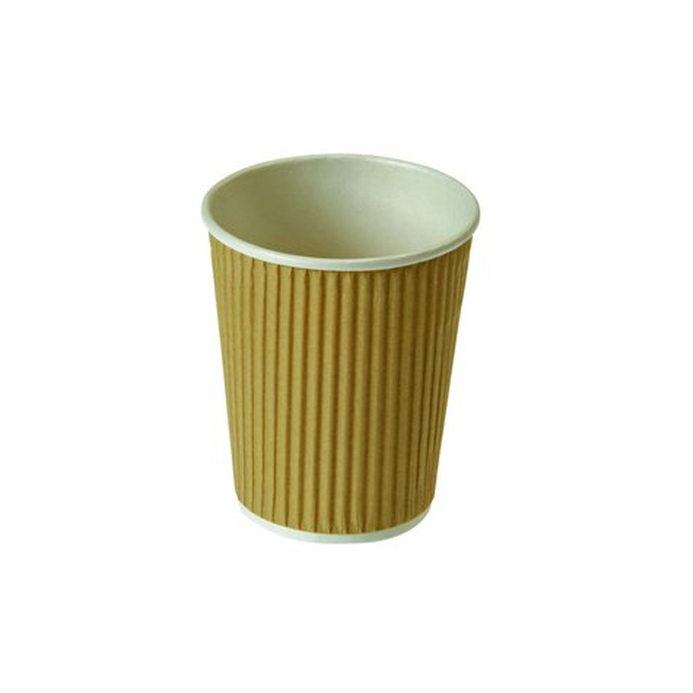 Pacovis Kaffeebecher Naturesse 1dl, doppelw. gerippt, brau