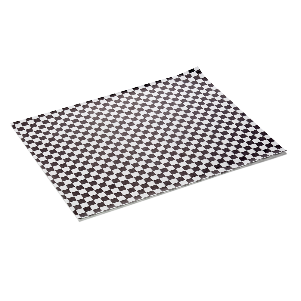 WAS Burgerpapier Schwarz Weiss Set WRAP & GO, 28 x 34, Set á 1000 Stück, Fettpap