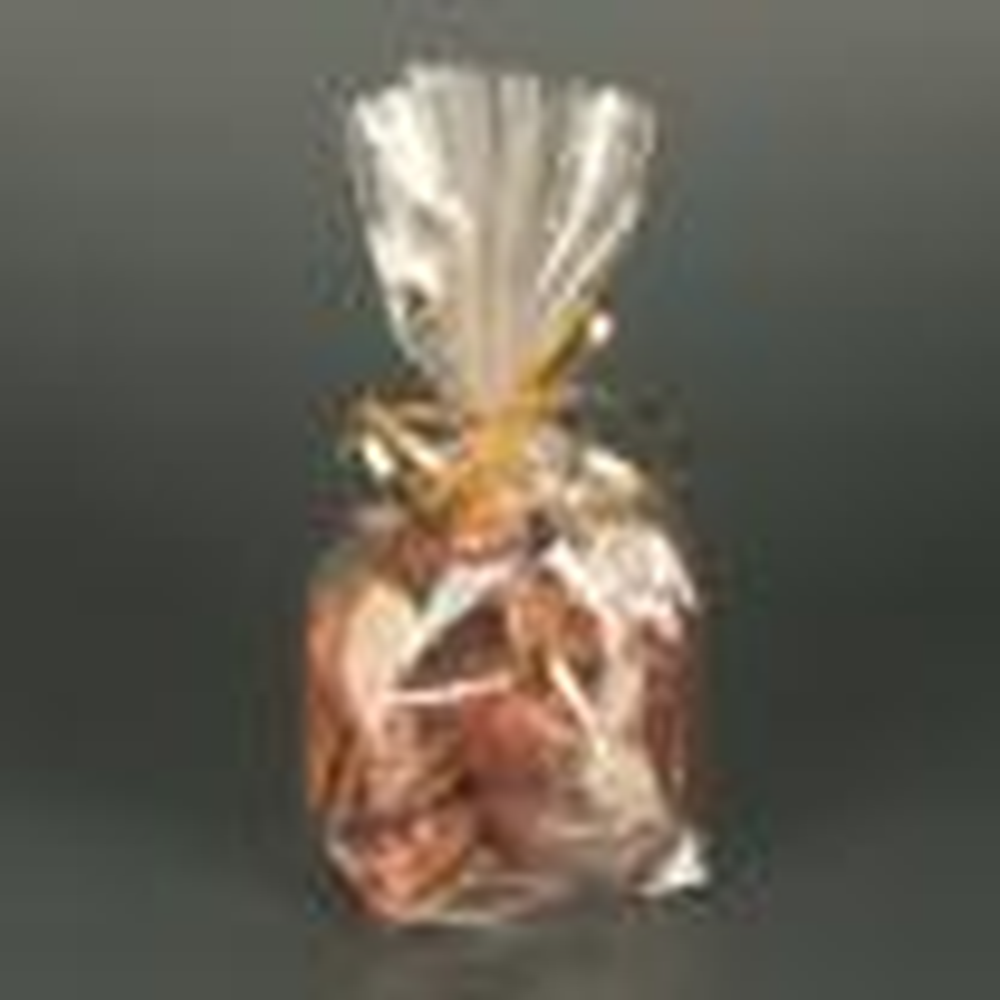 Papstar Bodenbeutel, PP 27 cm x 18 cm x 7 cm transparent "Sterne, gold"