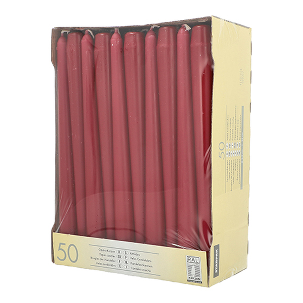 Papstar Leuchterkerzen Ø 2,2 cm · 25 cm bordeaux