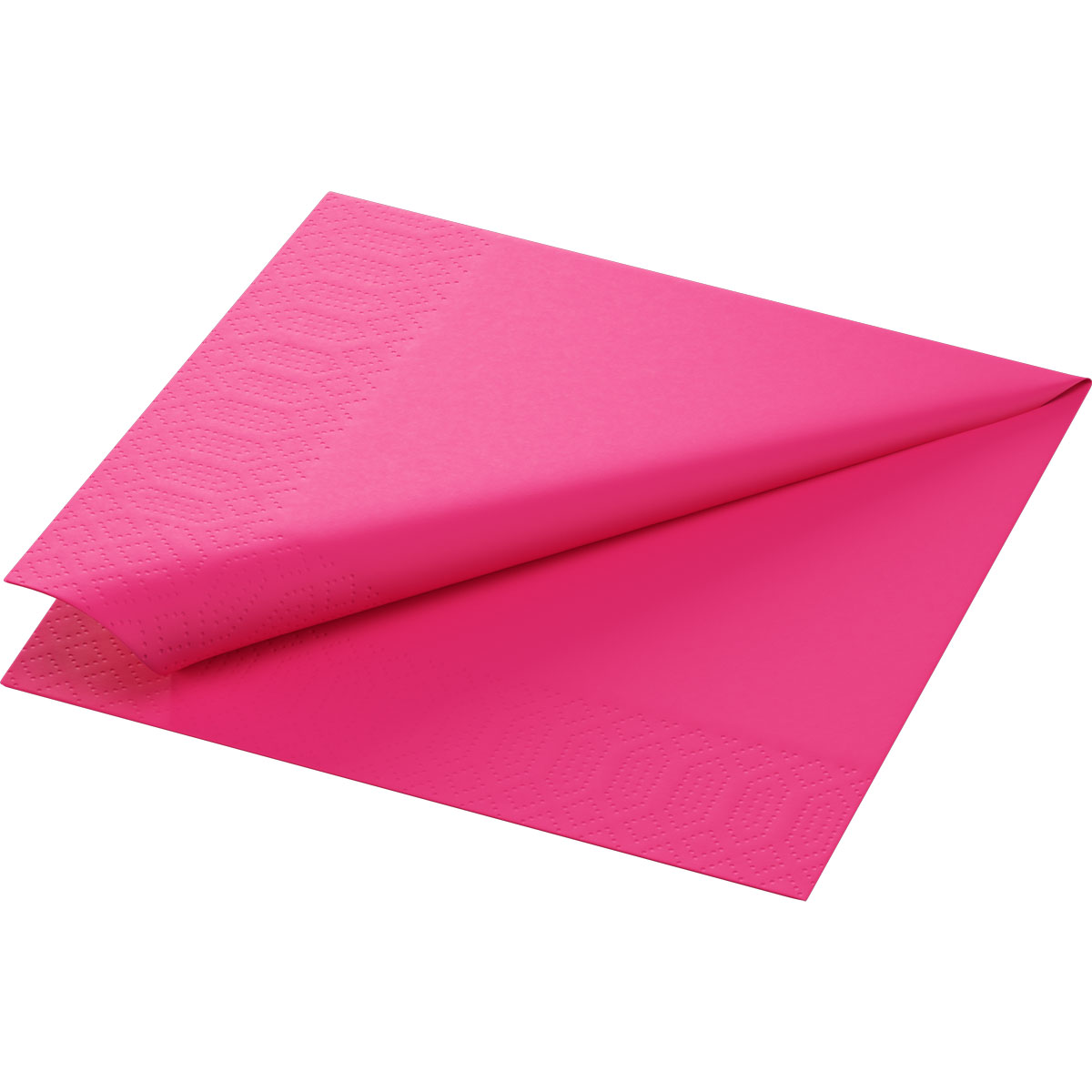 Duni Zelltuchservietten 33 x 33 cm 3-lagig 1/4 Falz fuchsia