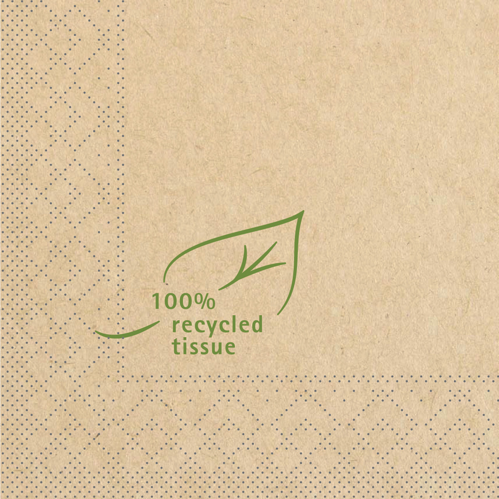 Mank Serviette Recycled Tissue 24 x 24 cm 1/4 Falz