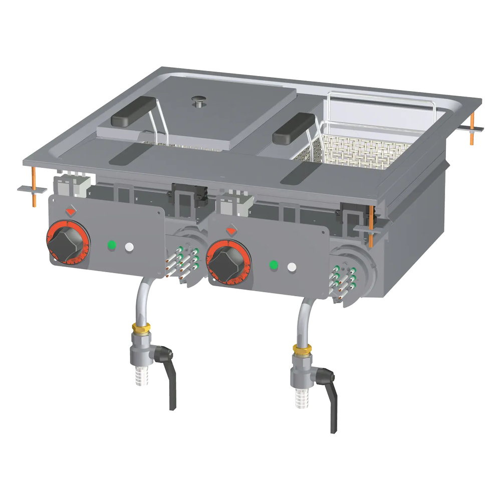 RM Gastro Fritteuse drop-in elektrisch doppelt 0,66 kW/l, 10+10 l 400 V / RM - F