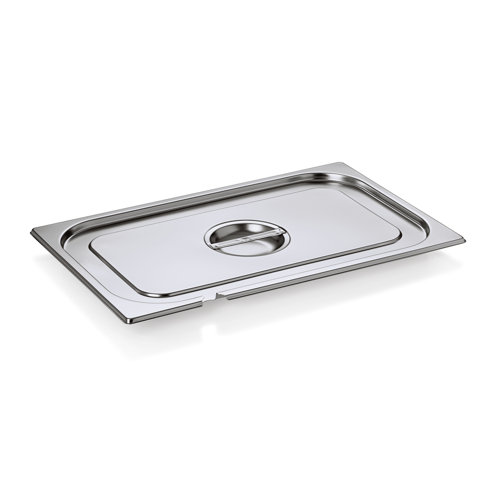 WAS GN Deckel GN CORE 1/1, mit Löffelaussparung, Chromnickelstahl