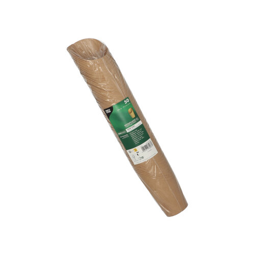 Papstar Wrap Cups, Pappe 230 ml 11,7 cm x 7 cm x 6,5 cm braun
