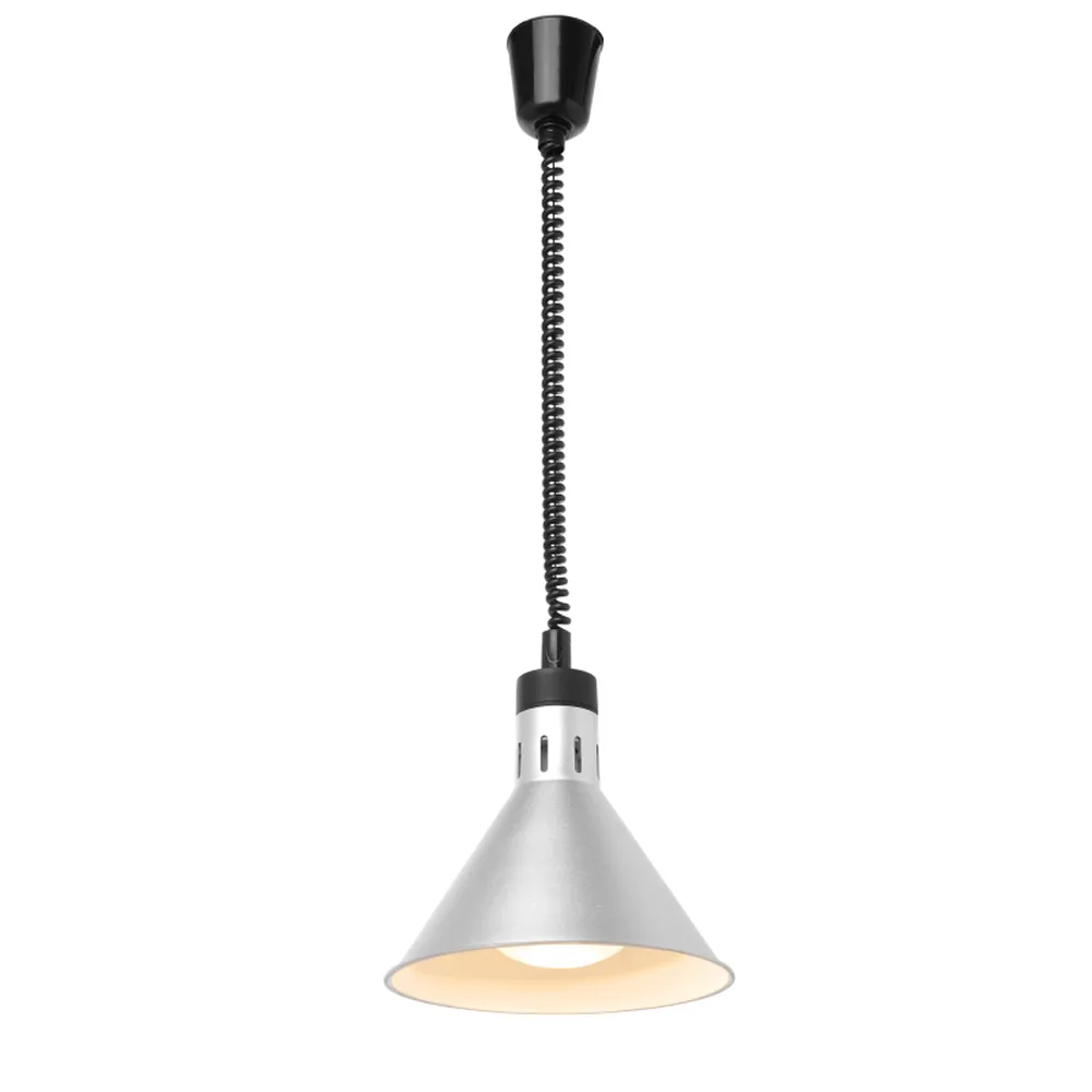 KBS Infrarot Heizlampe Silber eloxiert inkl. Leuchtmittel