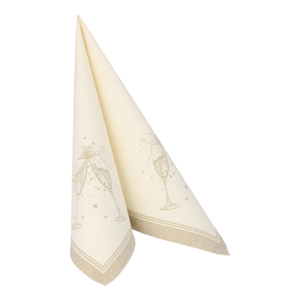 Papstar Servietten "ROYAL Collection" 1/4-Falz 40 cm x 40 cm gold "Festivities"