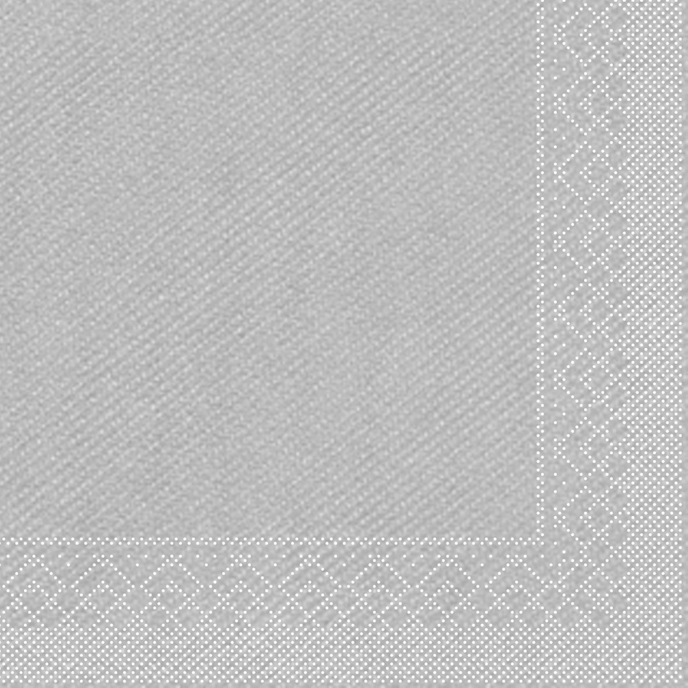 Mank Serviette Basic silber 40 x 40 cm 1/4 Falz