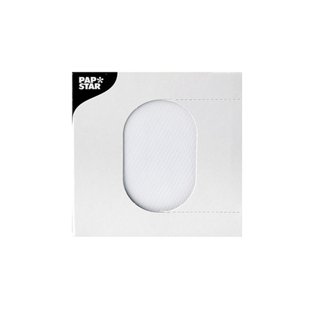 Papstar Tropfdeckchen rund Ø 8,5 cm weiss