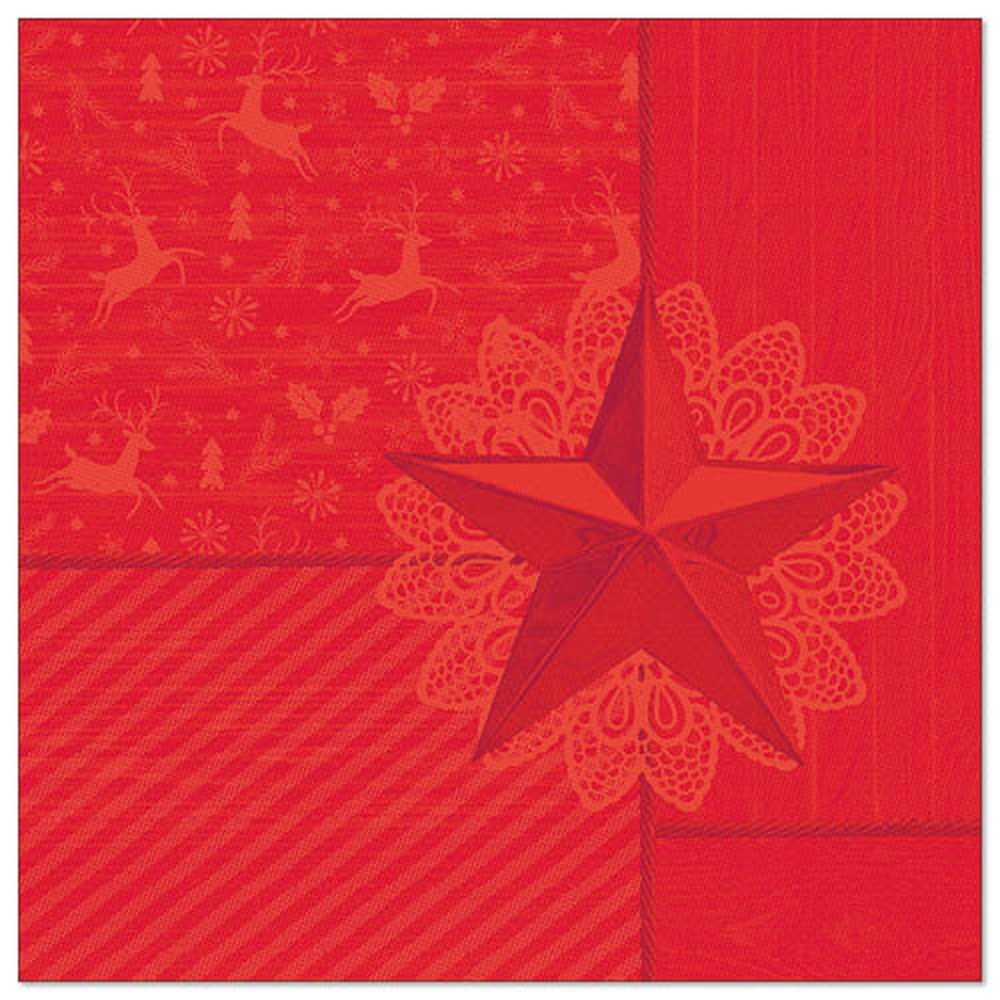 Papstar Servietten "ROYAL Collection" 1/4-Falz 40 cm x 40 cm rot "Rising Star"