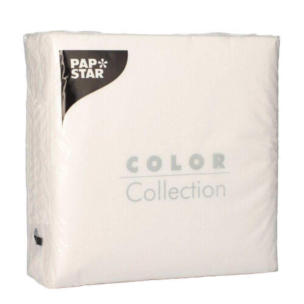 Papstar Servietten, 1-lagig 1/4-Falz 33 cm x 33 cm weiss