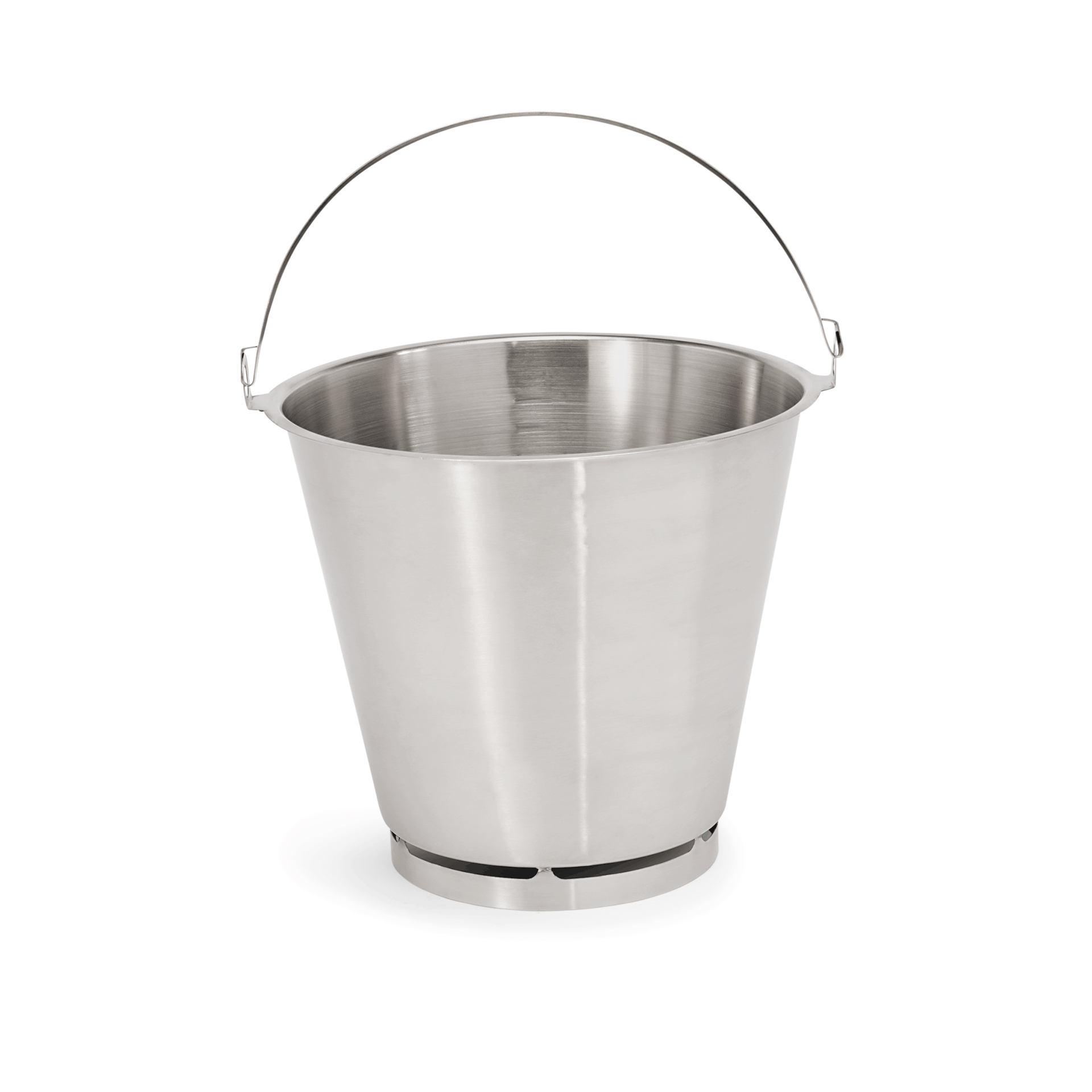 WAS Eimer mit Bodenreifen, Ø 33 cm, 15 ltr., Chromnickelstahl