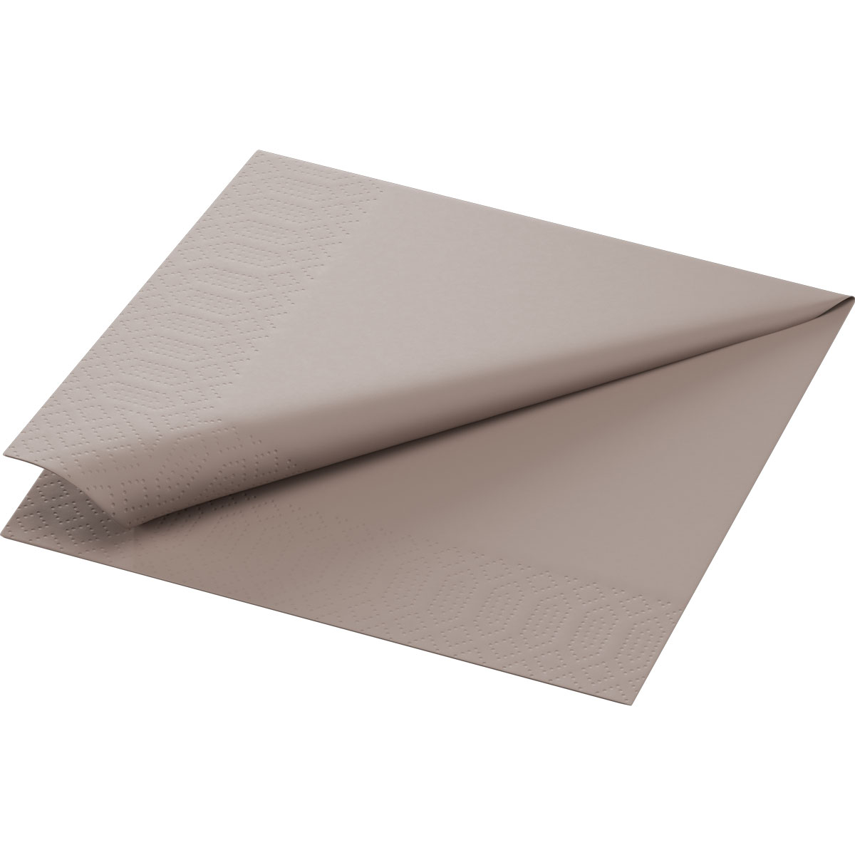 Duni Zelltuchservietten 33 x 33 cm 3-lagig 1/4 Falz greige