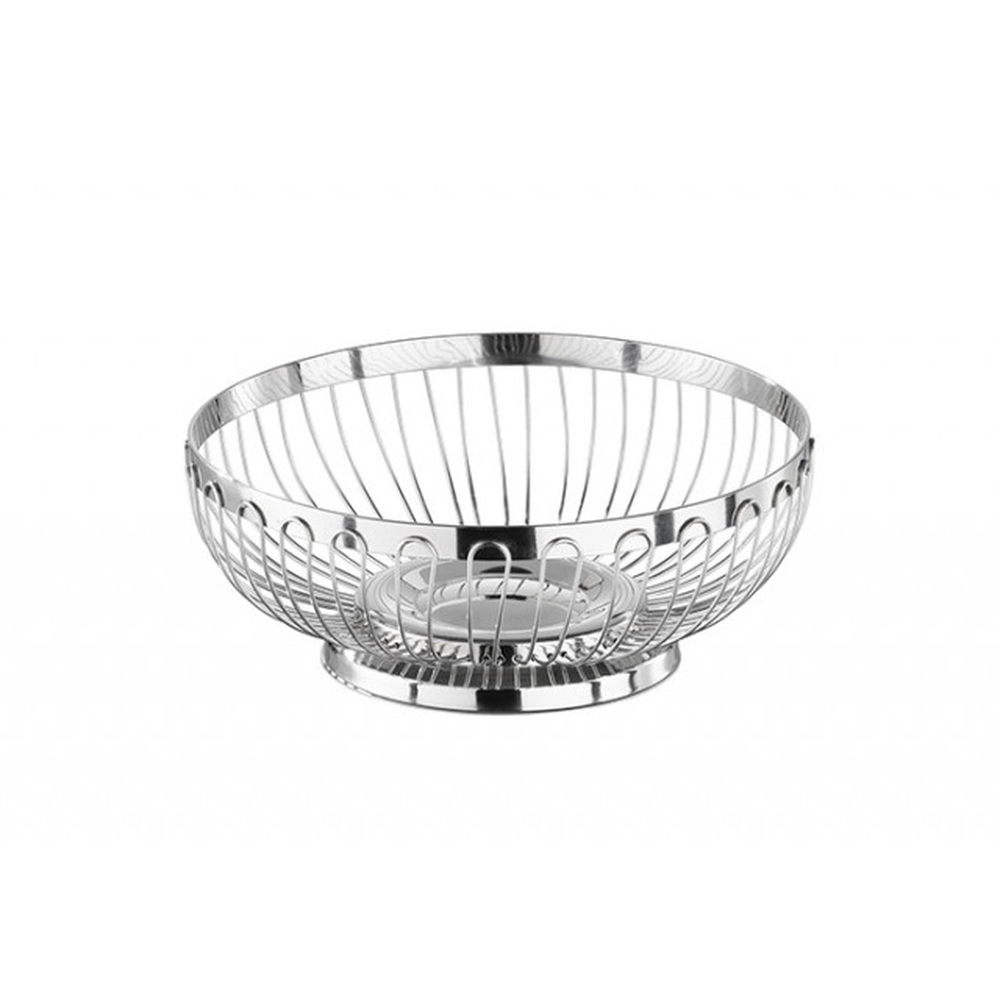 APS Brot- und Obstkorb, rund Ø 20,5 cm, H: 8,5 cm , 18/8 Edelstahl