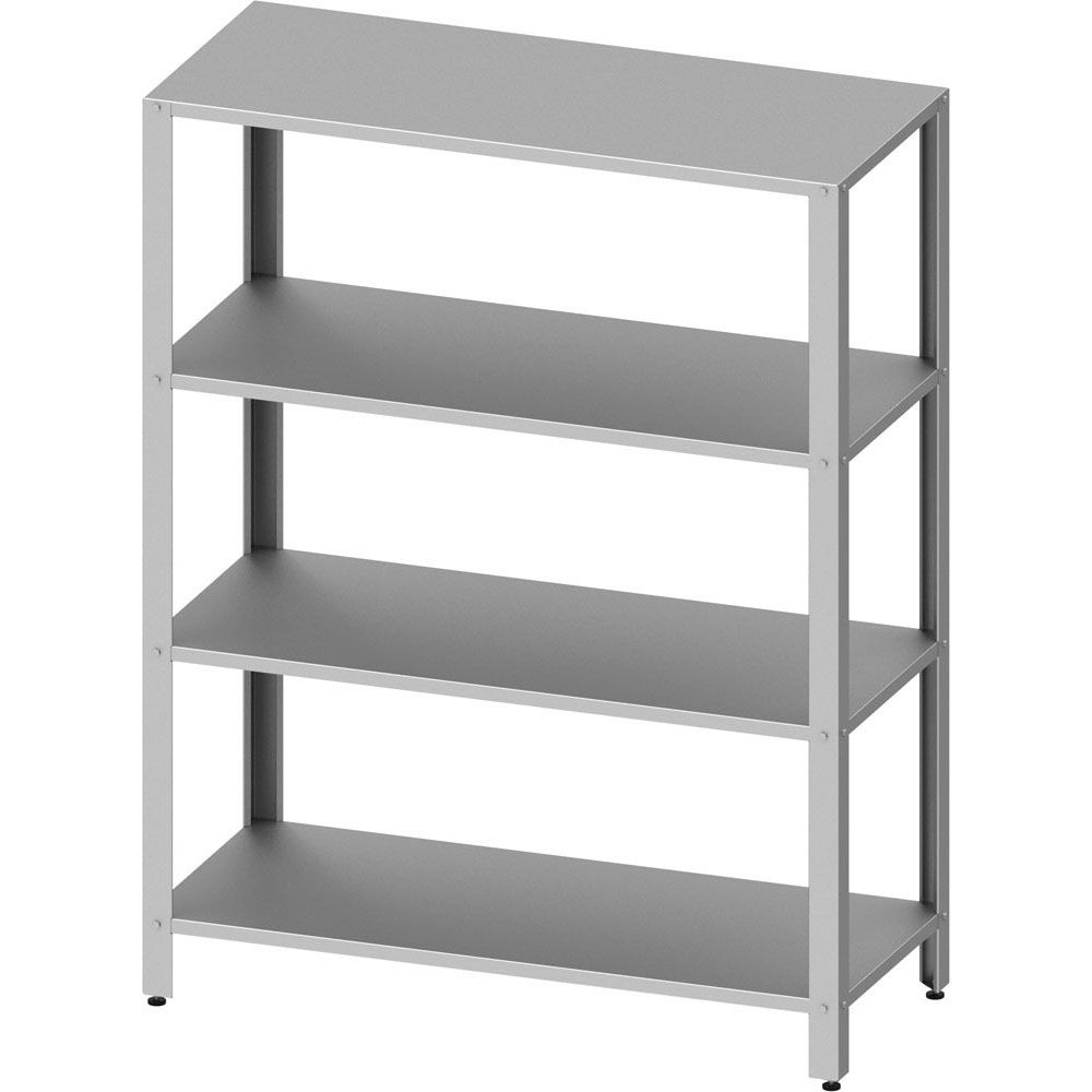 Stalgast Regal ECO mit glatten Böden 1200x500x1800 mm, Selbstmontage (AISI201)