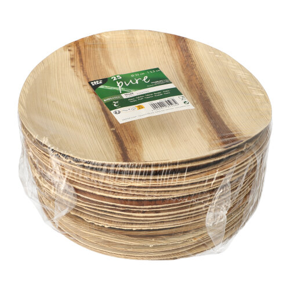 Papstar Teller, Palmblatt "pure" rund Ø 23 cm · 2,5 cm