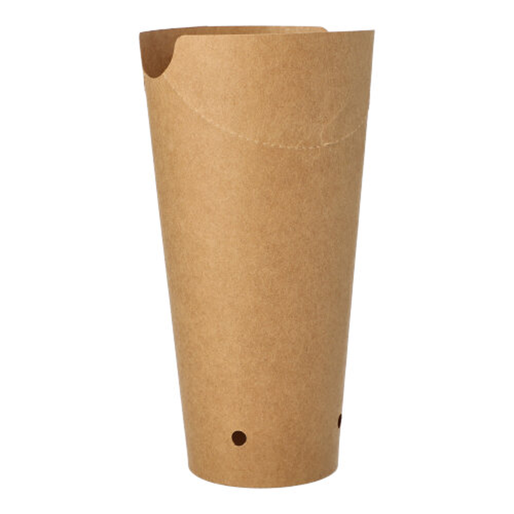 Papstar Pommes-Frites-Schütte, Pappe rund Ø 6 cm · 17,7 cm braun groß