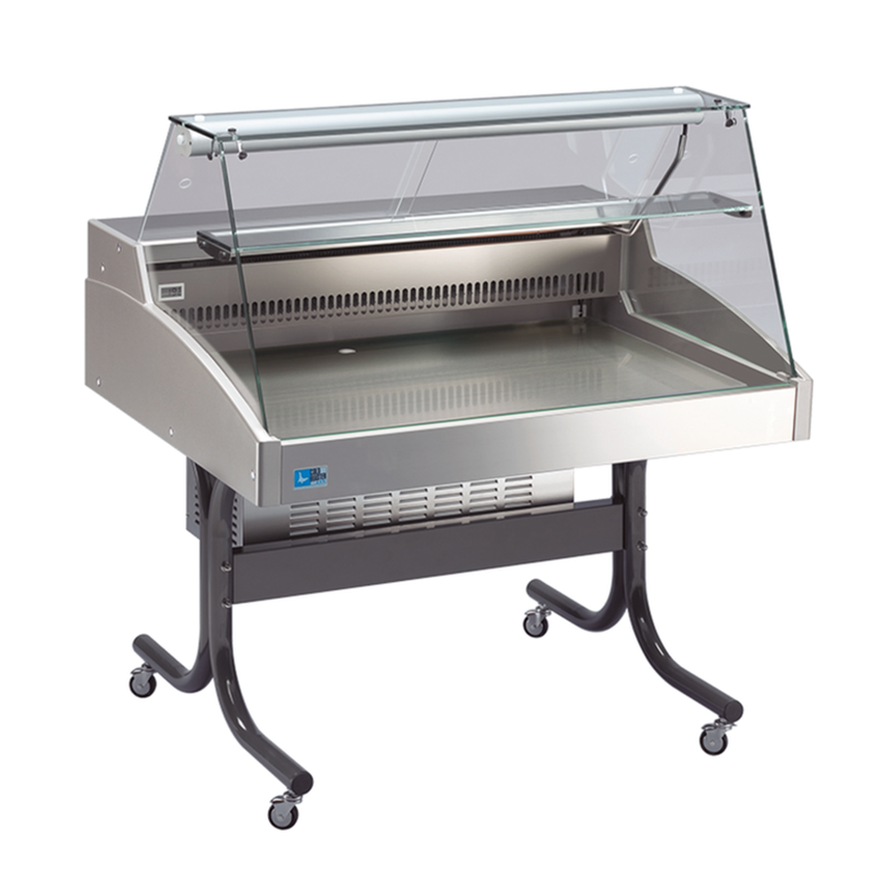 KBS Mehrzweckvitrine Delicious 1500 mit geradem Glasaufbau