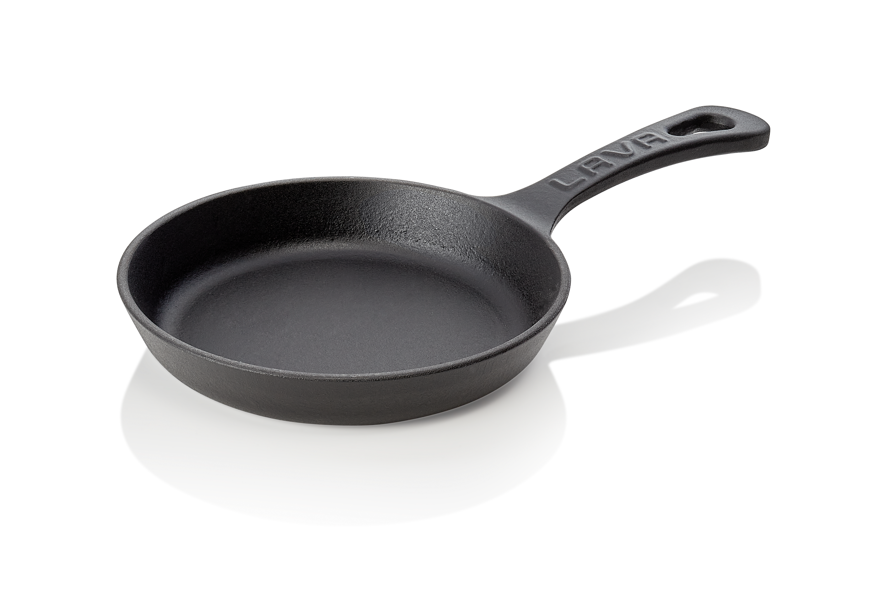 WAS Pfanne Ø oben 16 cm Höhe 3,0 cm Stiel 13 cm Gusseisen
