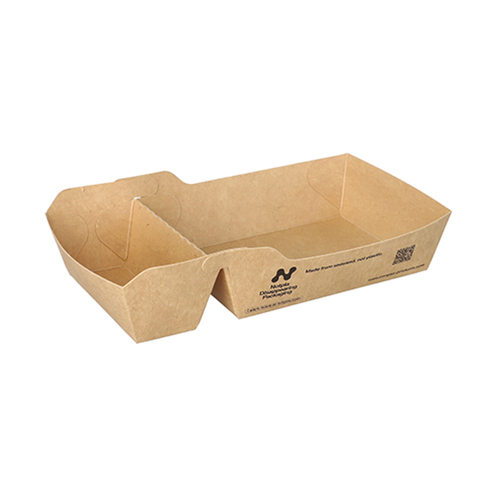 Papstar Snacktrays, Pappe "NOTPLA" 3,5 cm x 8,5 cm x 16,5 cm braun