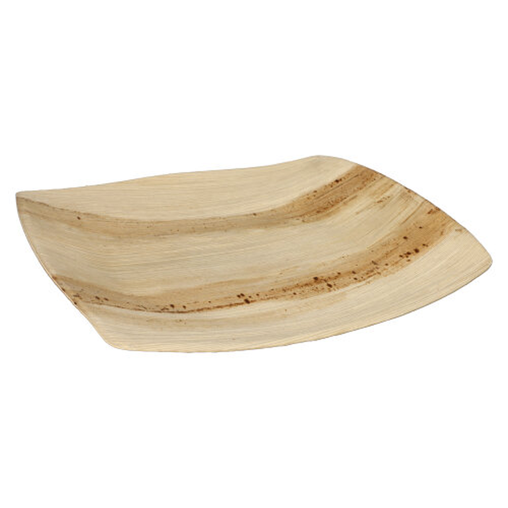 Papstar Teller, Palmblatt "pure" 26 cm x 26 cm natur "QUADRATO"