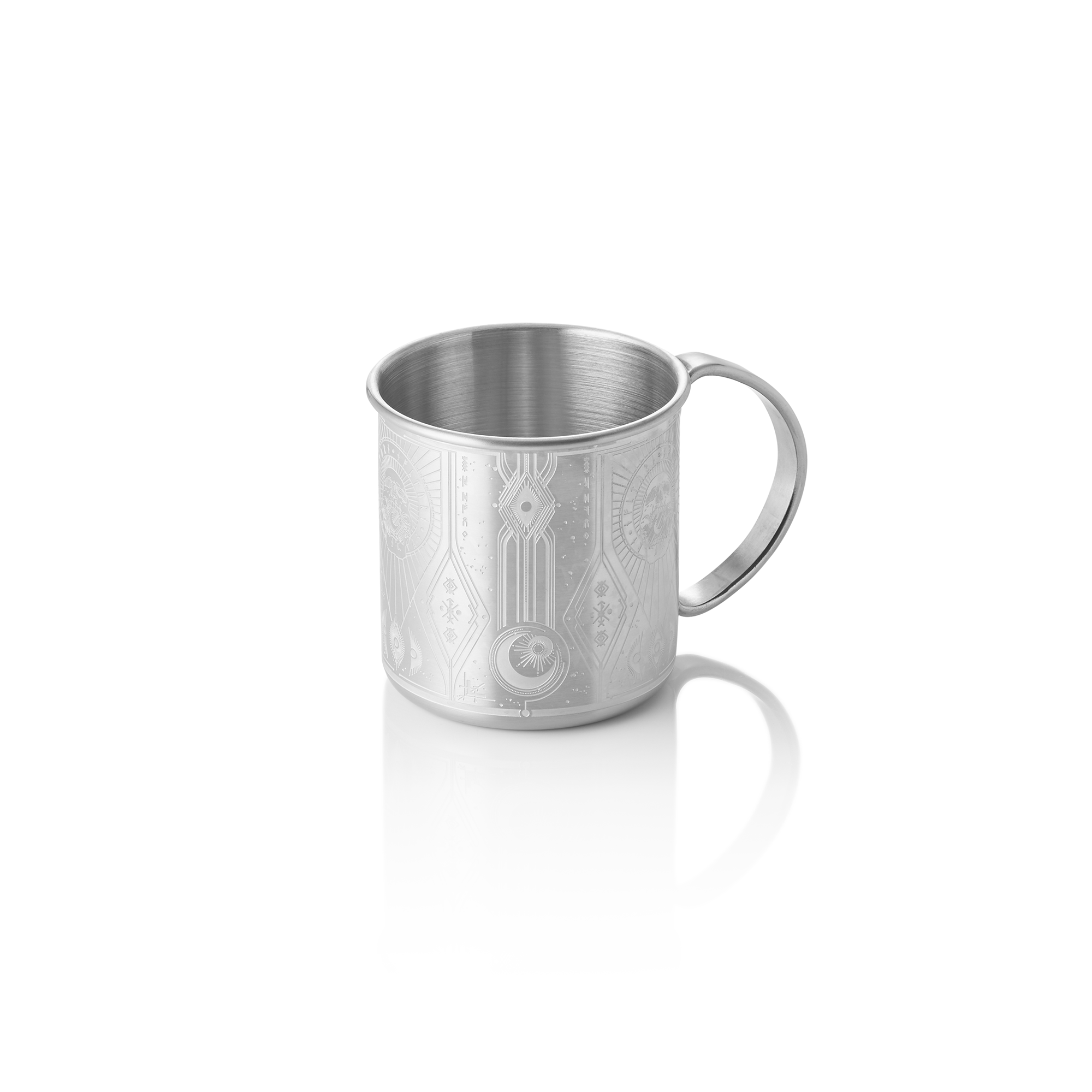 WAS Moscow Mule Tattoo NOCTURN, 0,45 ltr., Ø 9 cm, Höhe 9 cm, silber, Chromnicke