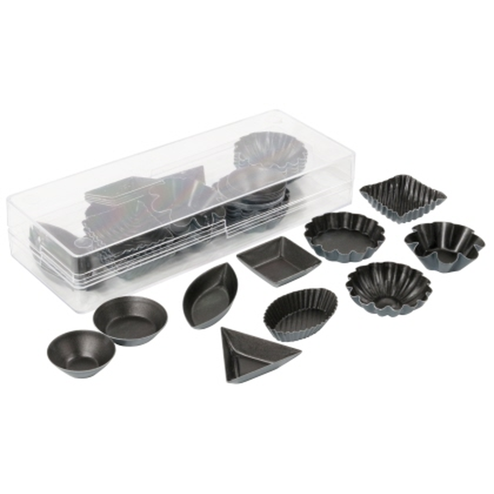 Contacto Antihaft-Petits-Fours-Set à 50 EXOPAN-beschichtet, in Dose