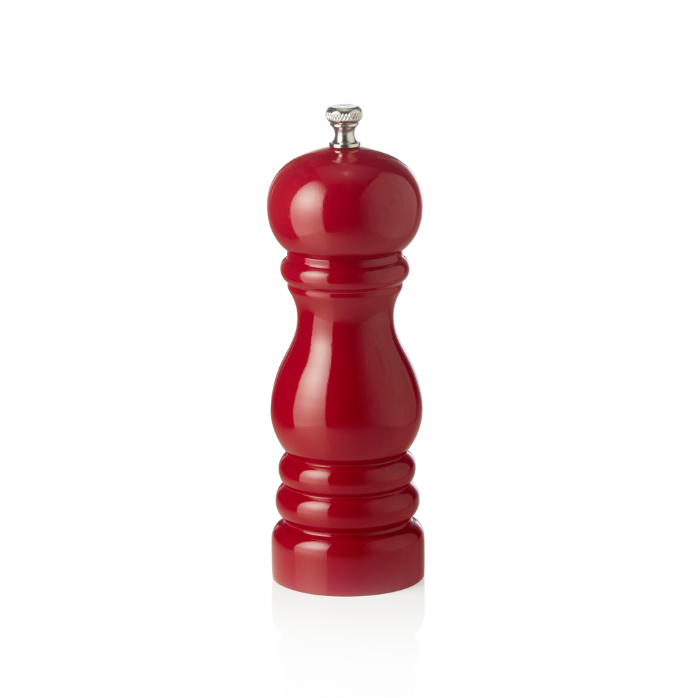 WAS Salzmühle mit Keramikmahlwerk CLASSIC MILL, Höhe 15 cm, rot glänzend, Holz