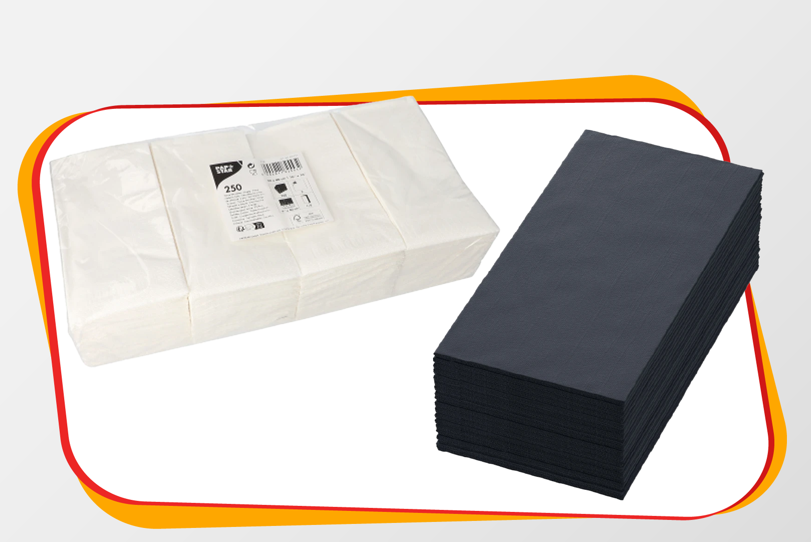 Tissue paper, Packaged wipes, Flat napkins, White tissue, Sheet blocks