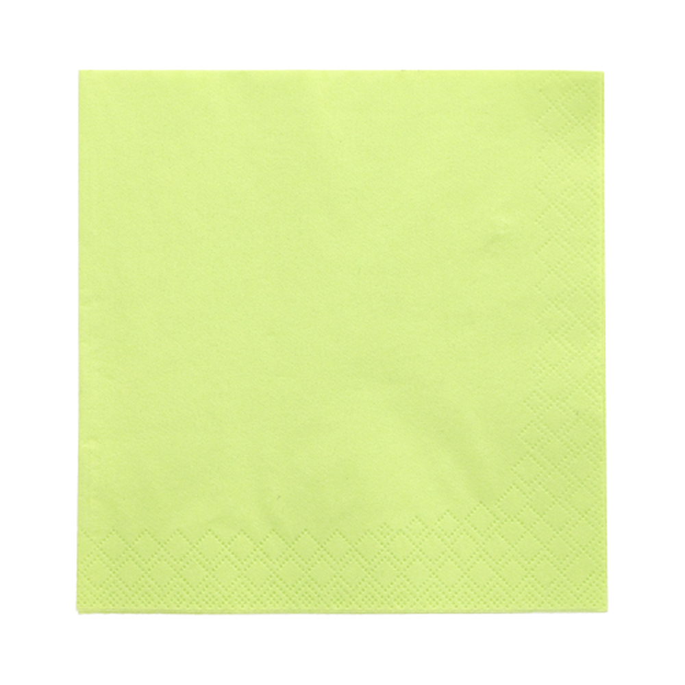Papstar Servietten, 3-lagig 1/4-Falz 33 cm x 33 cm limonengrün