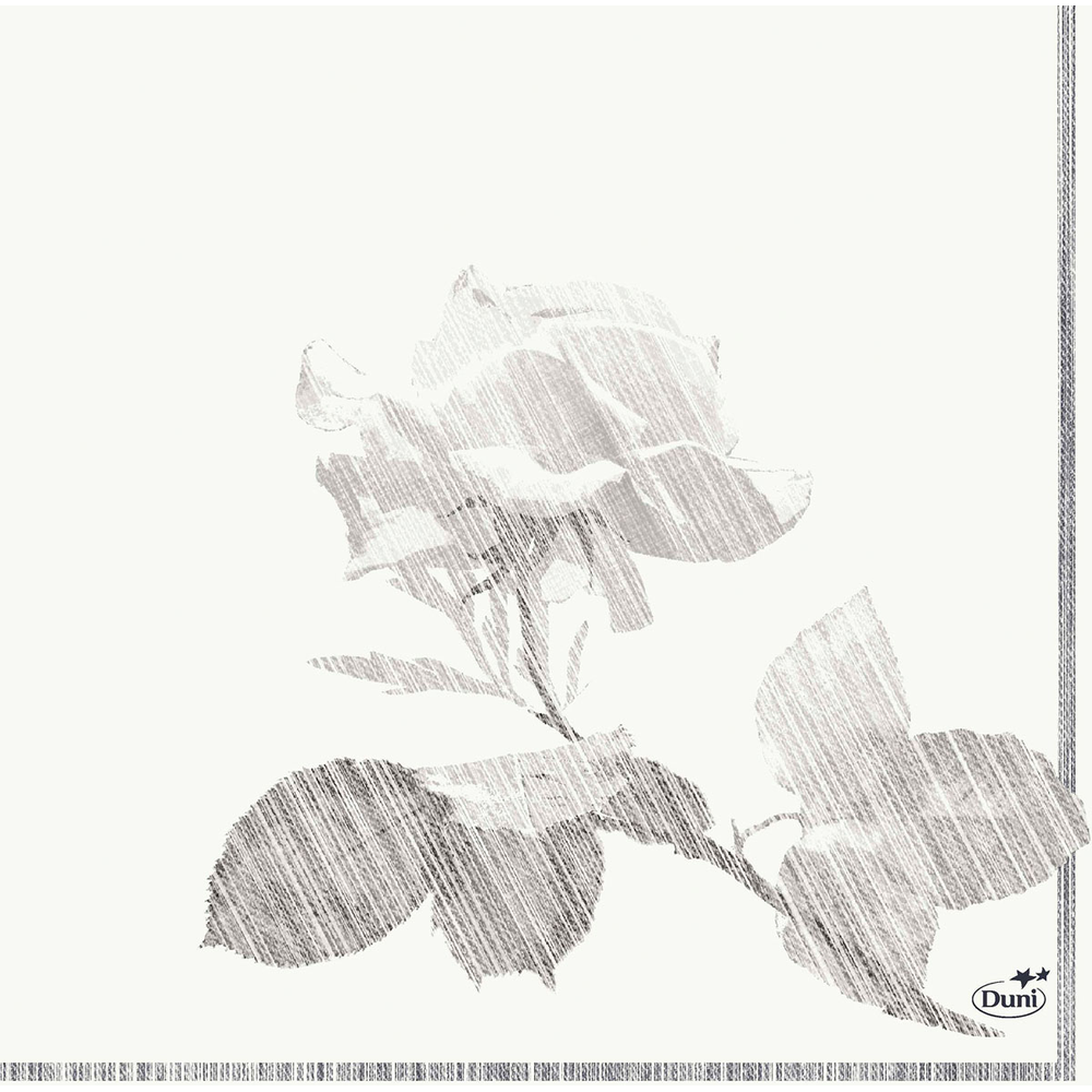 Duni Zelltuchservietten 33 x 33 cm 3-lagig 1/4 Falz Grey Rose
