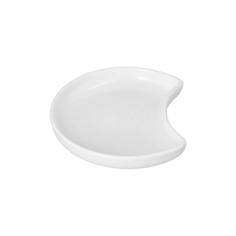Papstar Teller Porzellan Halbmond Ø 9 cm · 1,2 cm weiss "Ano"