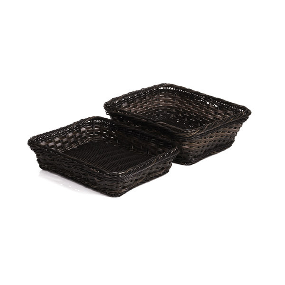 APS GN 1/2 Korb 32,5 x 26,5 cm, H: 10 cm , Polypropylen, schwarz / braun