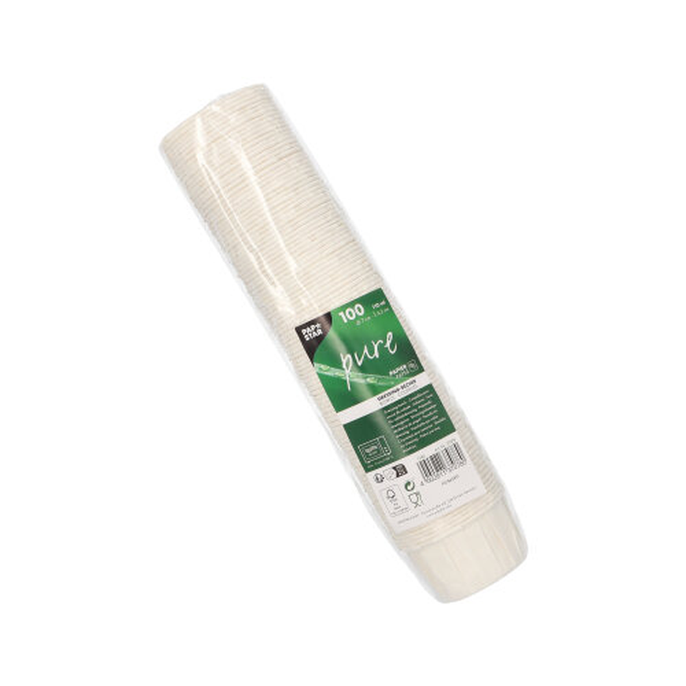Papstar Dressingbecher, Papier "pure" 110 ml Ø 7 cm · 4,2 cm weiss