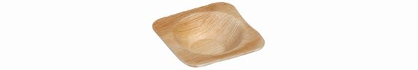 Pacovis Dip-Schale quadr., Palmblatt, 6x6x1.5cm, naturesse