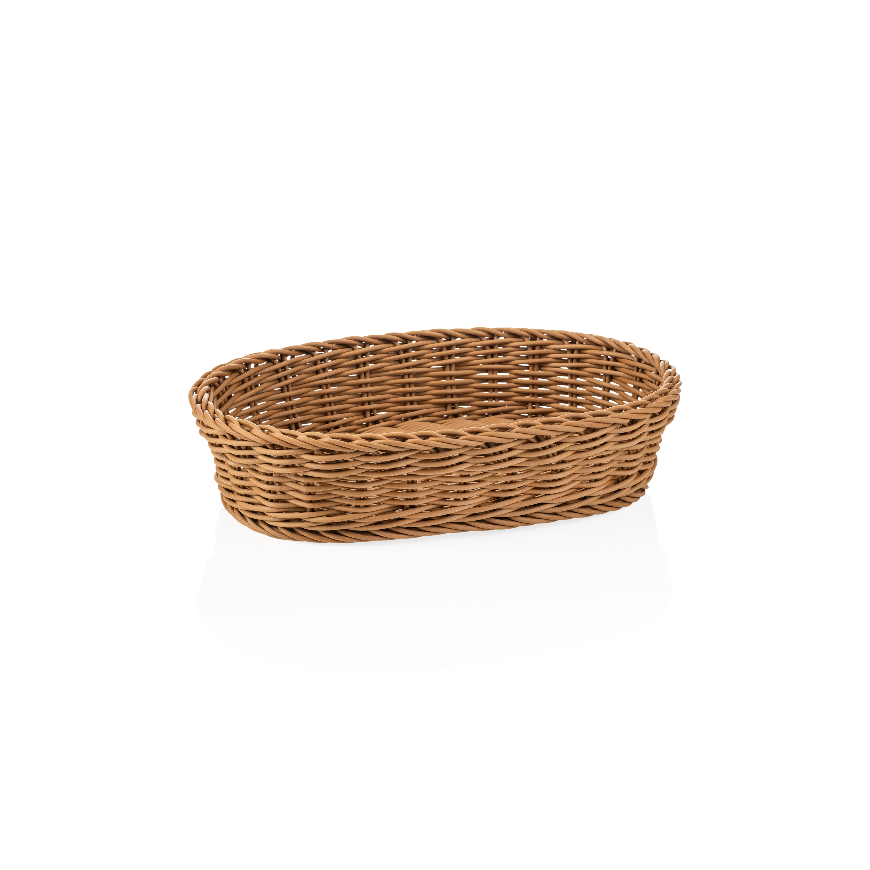 WAS Korb WEAVER PRO Tischkörbe, 32 x 23 x 7 cm, oval, beige, Polypropylen
