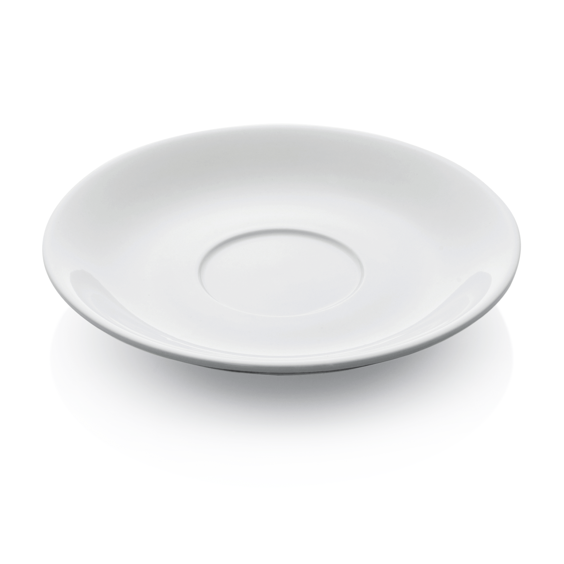 WAS Caffè Latte Untertasse Set ITALIA WHITE für 4999 035, Set á 6 Stück, Porzell